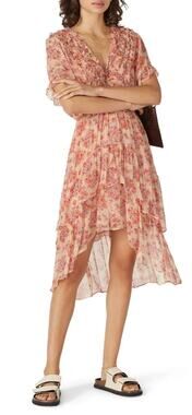 The Kooples Floral Frills Dress Size 2 Medium
